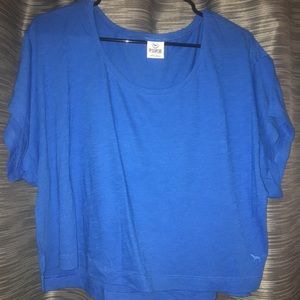 Victoria secret PINK blue loose crop top